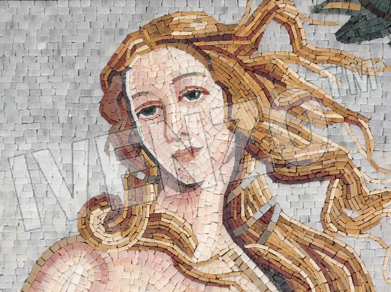 Mozaïek FK125 Details Botticelli: Geboorte van Venus 1