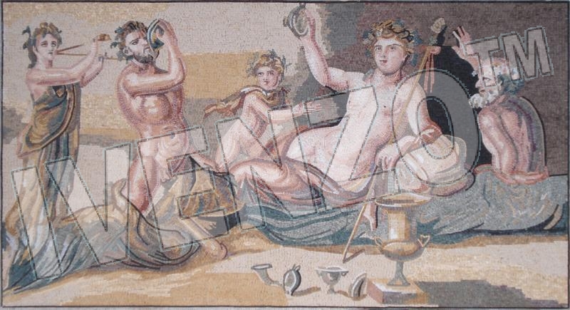 Mozaïek FK083 Heracles en Dionysus