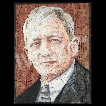 Mozaïek Portret van Franz Oppenheimer