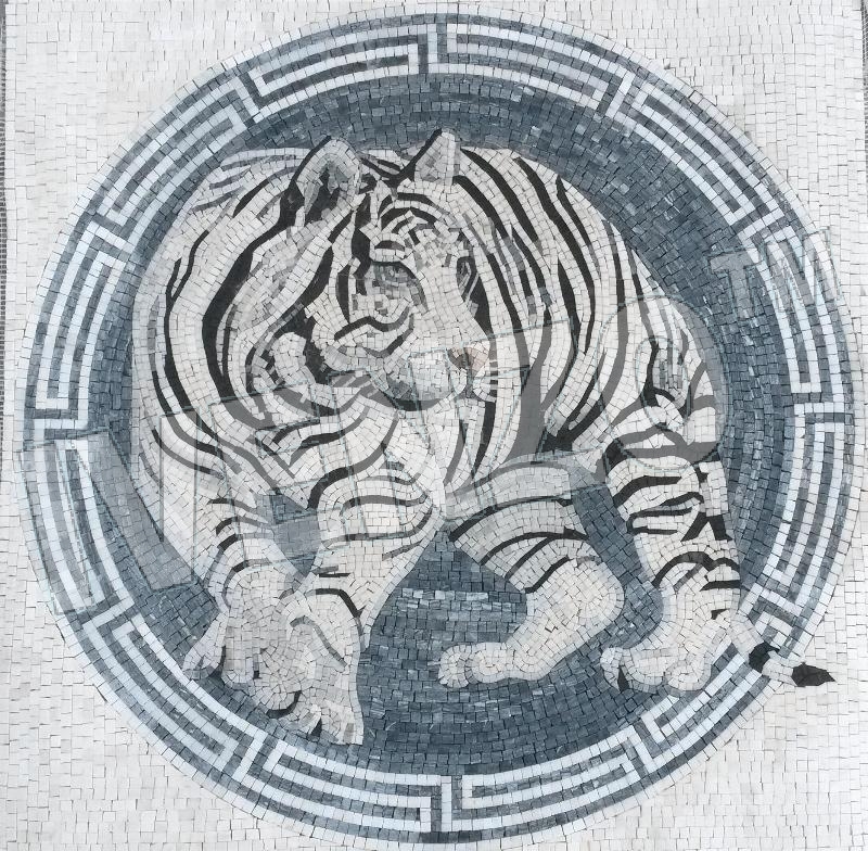 Mozaïek AK053 Witte tijger