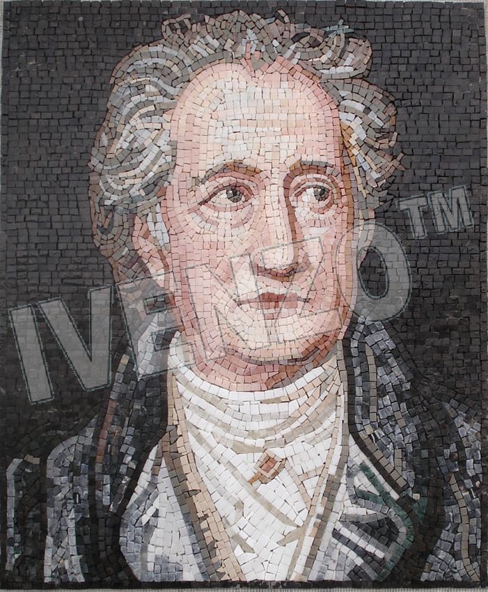Mozaïek FK076 Portret Johann Wolfgang von Goethe