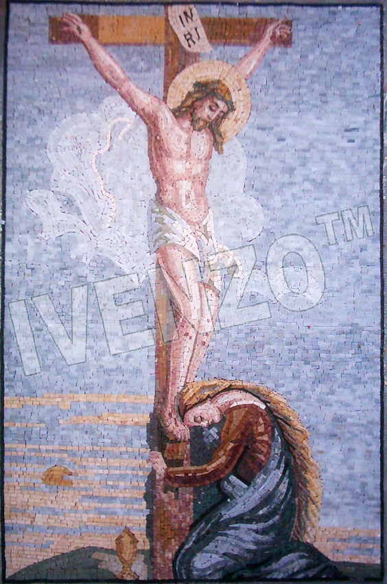 Mozaïek FK095 Jezus aan het kruis