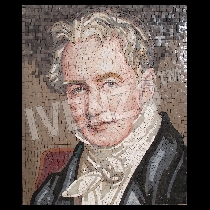 Mozaïek Portret van Alexander von Humboldt
