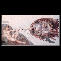 Mozaïek Michelangelo Schepping van Adam